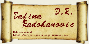Dafina Radokanović vizit kartica